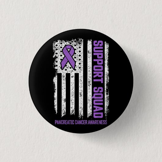 Unterstützung von Bauchspeicheldrüsenkrebs Button (Vorderseite)