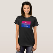 Unterstützung von Bisexualität Bisexueller Stolz F T-Shirt (Vorne ganz)