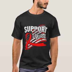 Unterstützung von Blutkrebs Squad USA Flag Awarene T-Shirt