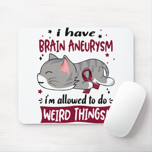 Unterstützung von Brain Aneurysm-Awareness Ribbon Mousepad (Mit Mouse)