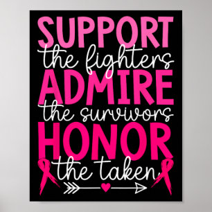 Unterstützung von Brustkrebs Admire Honorarkrebs j Poster