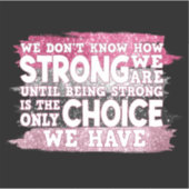 Unterstützung von Brustkrebs Aufkleber (Vorderseite)