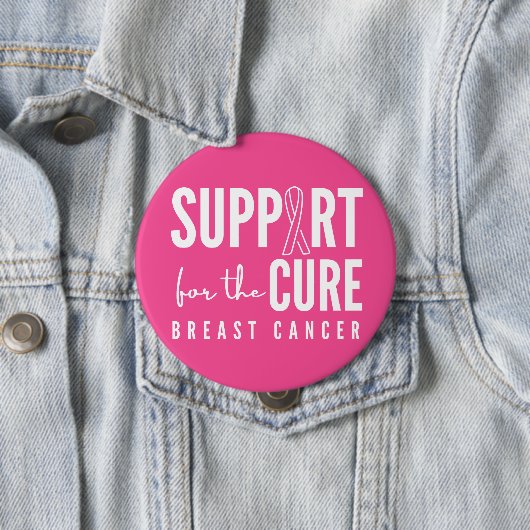 Unterstützung von Brustkrebs bei der Heilung rosa  Button (Beispiel)