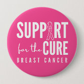 Unterstützung von Brustkrebs bei der Heilung rosa  Button (Vorderseite)