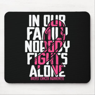 Unterstützung von Brustkrebs bei rosafarbener Fami Mousepad