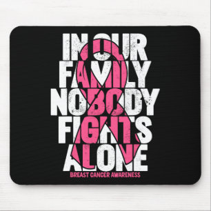 Unterstützung von Brustkrebs bei rosafarbener Fami Mousepad