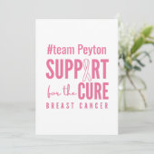 Unterstützung von Brustkrebs Einladung (Stehend Vorderseite)