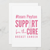 Unterstützung von Brustkrebs Einladung (Vorne/Hinten)