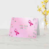 Unterstützung von Brustkrebs, Ermutigung, Ermächti Karte (Gelbe Blume)