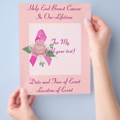 Unterstützung von Brustkrebs Flyer (Hand)