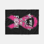 Unterstützung von Brustkrebs Geschenkgutachten Hus Fleecedecke (Vorderseite (Horizontal))