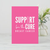 Unterstützung von Brustkrebs Heilung Ankündigung (Stehend Vorderseite)