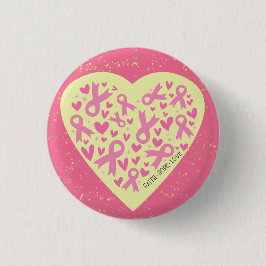 Unterstützung von Brustkrebs Herz Button