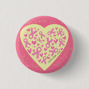 Unterstützung von Brustkrebs Herz Button