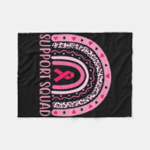 Unterstützung von Brustkrebs im Brustkrebs-Quadrat Fleecedecke (Vorderseite (Horizontal))