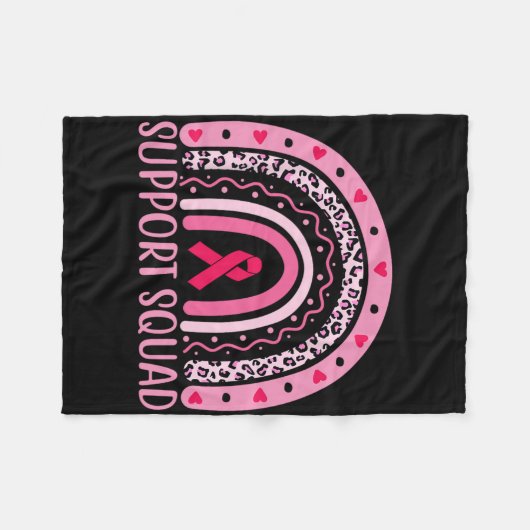 Unterstützung von Brustkrebs im Brustkrebs-Quadrat Fleecedecke (Vorderseite (Horizontal))