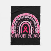 Unterstützung von Brustkrebs im Brustkrebs-Quadrat Fleecedecke (Vorderseite)