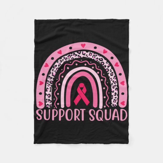 Unterstützung von Brustkrebs im Brustkrebs-Quadrat Fleecedecke (Vorderseite)