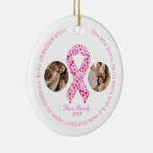 Unterstützung von Brustkrebs in zwei Fotokollagen Keramik Ornament (Rechts)