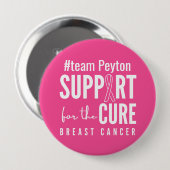 Unterstützung von Brustkrebs-individuelle Namen Ta Button (Vorne & Hinten)