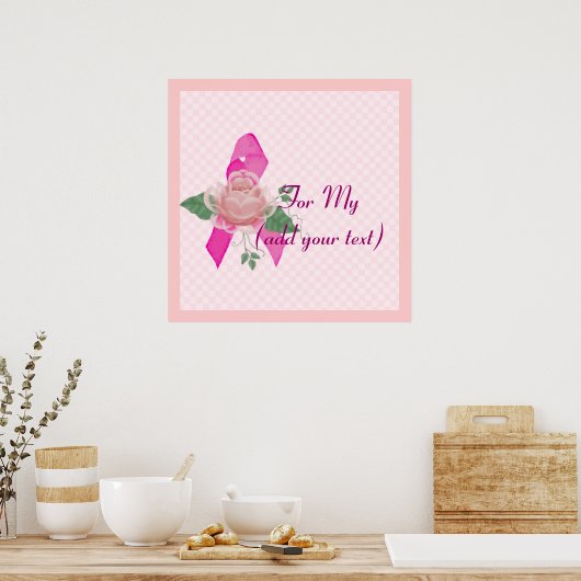 Unterstützung von Brustkrebs Poster (Küche)