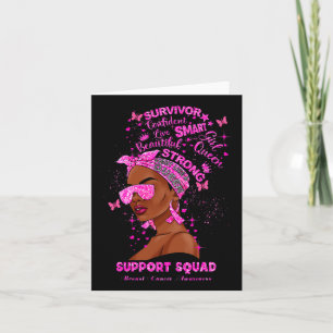 Unterstützung von Brustkrebs Squad Black Women Mel Karte