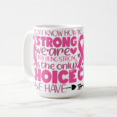 UNTERSTÜTZUNG VON BRUSTKREBS UND BEWUSSTSEIN KAFFEETASSE (Vorderseite Links)