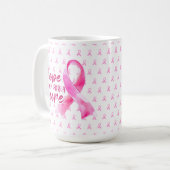 UNTERSTÜTZUNG VON BRUSTKREBS UND BEWUSSTSEIN KAFFEETASSE (Vorderseite Links)