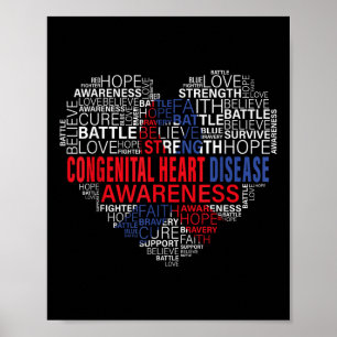 Unterstützung von Chd Awareness Heart Disease Figh Poster