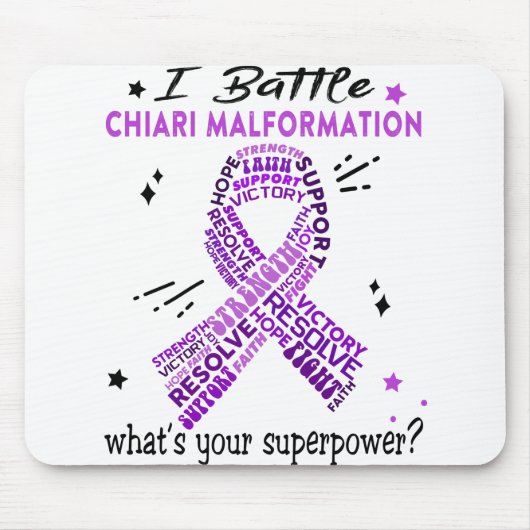 Unterstützung von Chiari Malformation Kriegspenden Mousepad (Vorne)