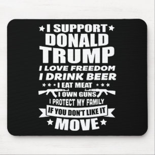 Unterstützung von Donald Trump I Liebe Freedom I D Mousepad