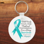 Unterstützung von Eierstockkrebs Starkes Überleben Schlüsselanhänger (Vorderseite)