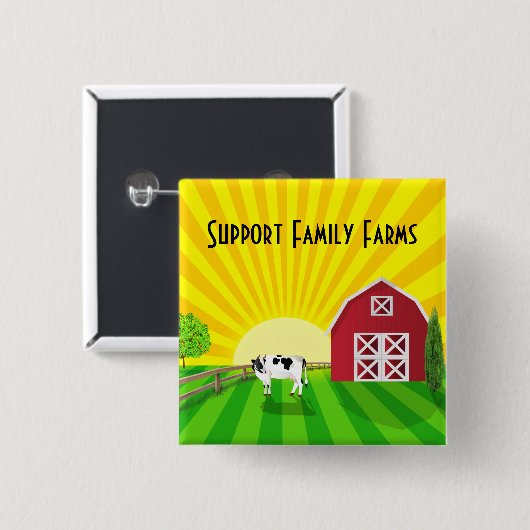 Unterstützung von Familienbetrieben Button (Vorne & Hinten)