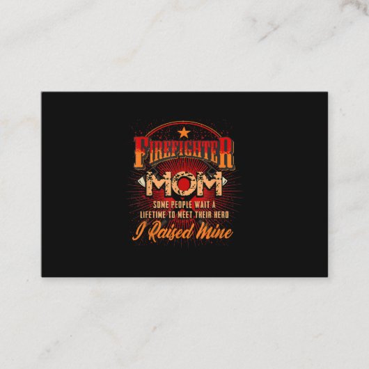 Unterstützung von Feuerwehren - Fireman Proud-Mama Visitenkarte (Vorderseite)