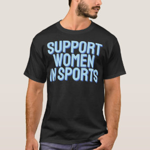 Unterstützung von Frauen in Sportblau T-Shirt