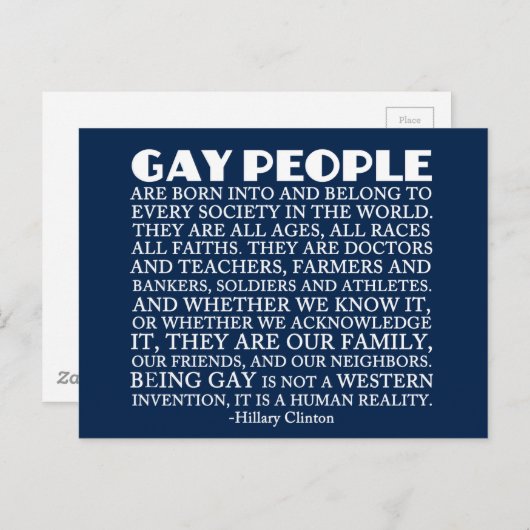 Unterstützung von Gay Rights LGBT Postkarte (Vorne/Hinten)