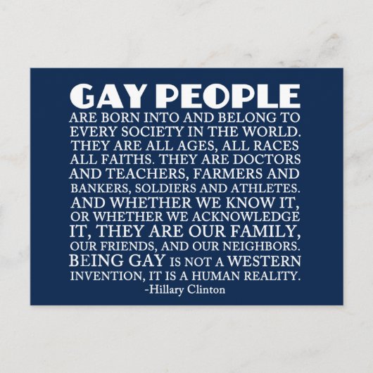 Unterstützung von Gay Rights LGBT Postkarte (Vorderseite)