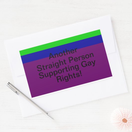 Unterstützung von Gay Rights Rechteckiger Aufkleber (Umschlag)