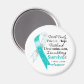 Unterstützung von Gebärmutterhalskrebs Magnet (Vorderseite/Rückseite)