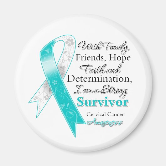 Unterstützung von Gebärmutterhalskrebs Magnet (Vorne)