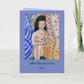 Unterstützung von Geparden und Girl Art Karte (Rückseite)