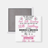 Unterstützung von Geschenken für den Brustkrebs Magnet (Vorderseite/Rückseite)