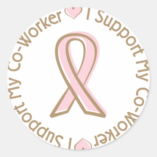 Unterstützung von gespenstischem Brustkrebs Runder Aufkleber (Vorderseite)