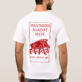 Unterstützung von Heathens gegen Hass T-Shirt (Rückseite)