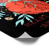 Unterstützung von Herzerkrankungen Bewusstsein für Poster (Ecke)