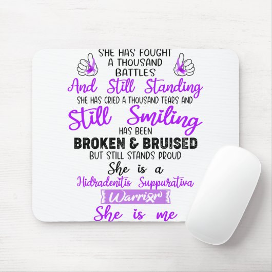 Unterstützung von Hidradenitis Suppurativa Krieger Mousepad (Mit Mouse)