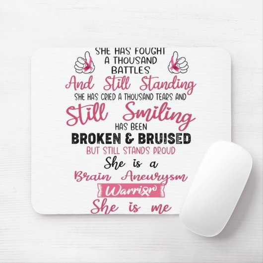 Unterstützung von Hirnaneurysma Kriegspenden Mousepad (Mit Mouse)