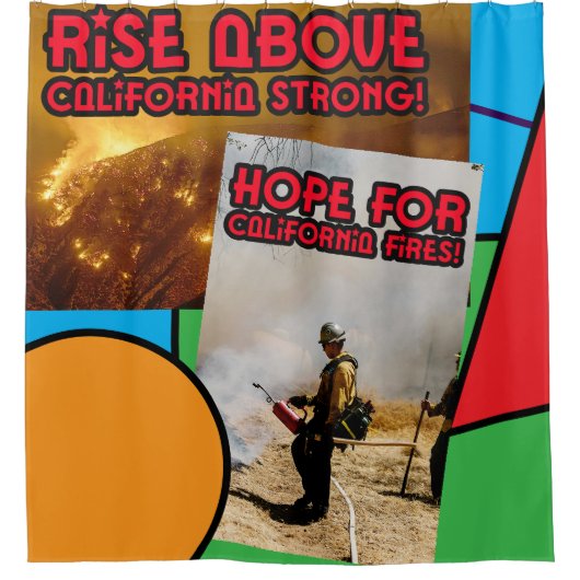 UNTERSTÜTZUNG VON KALIFORNIEN-FEUERN! DUSCHVORHANG (Vorderseite)