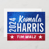 Unterstützung von Kamala Harris 2024 Progress and  Postkarte (Vorne/Hinten)