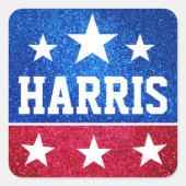 Unterstützung von Kamala Harris 2024 Progress and Quadratischer Aufkleber (Vorderseite)